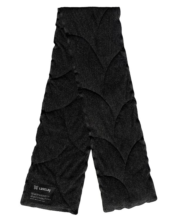 Foulard matelassé en viscose de bambou isolé à l’asclépiade unisexe – accessoire hivernal végane et chaud par Lasclay